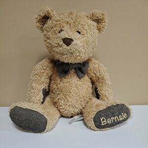 Barnsie Barnes & Noble Plush Teddy Bear Tan 2015 Bow Tie Stuffed Animal 14 inch